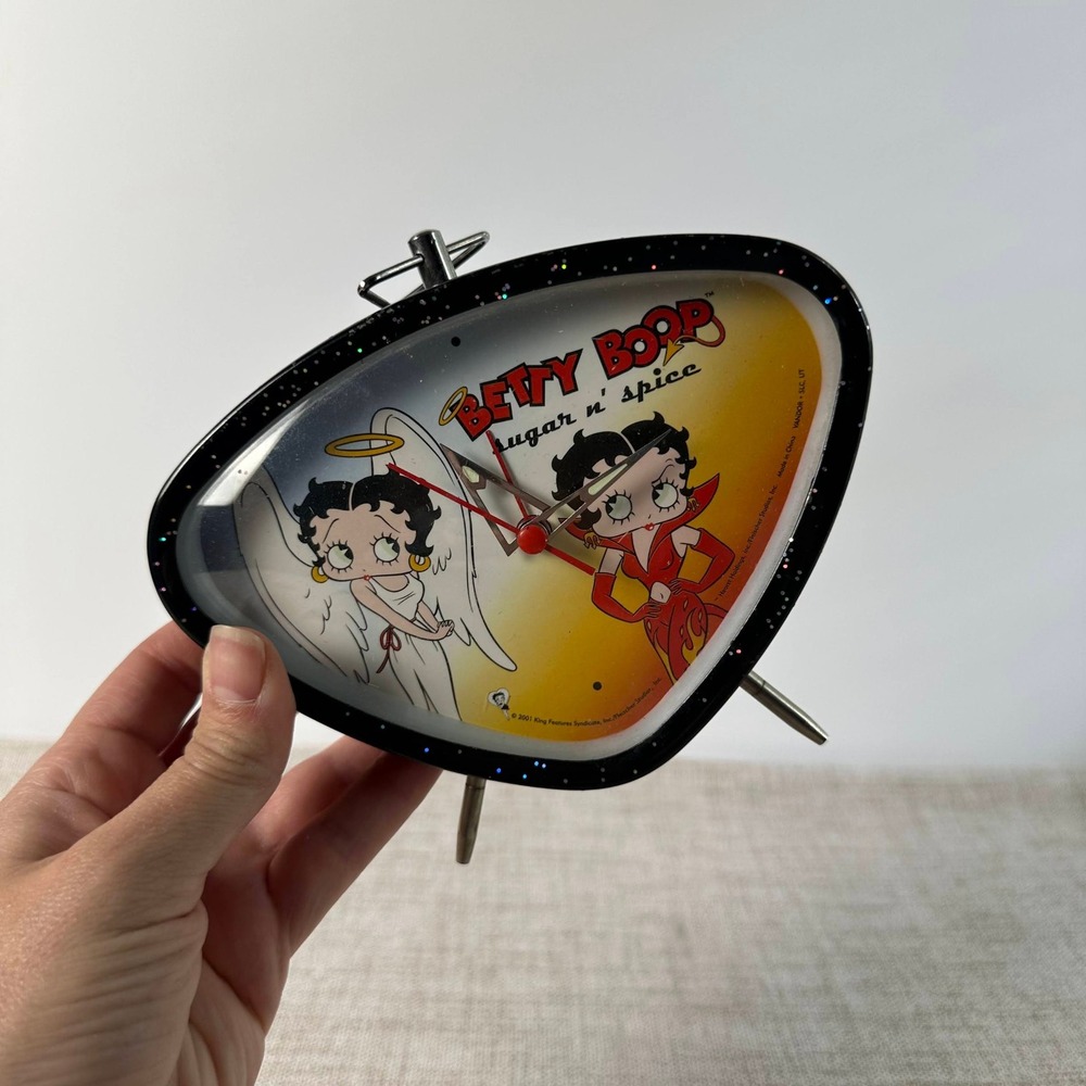 Vintage 2001 Betty Boop Sugar N' Spice Angel Devil Alarm Clock Y2K Working